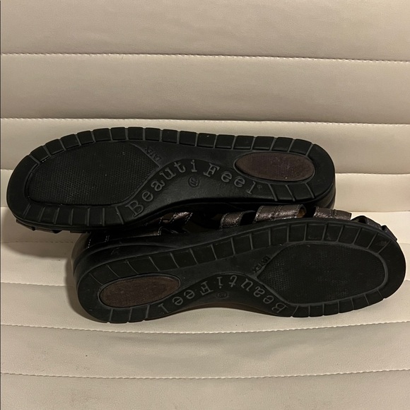 Beautifeel Brazil Metallic Strappy Fisherman’s Sandals 40/9 Leather - Picture 6 of 7